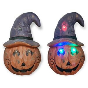 Halloween Jack-o'-lantern Witch Light Up Porch Greeter Outdoor Decor